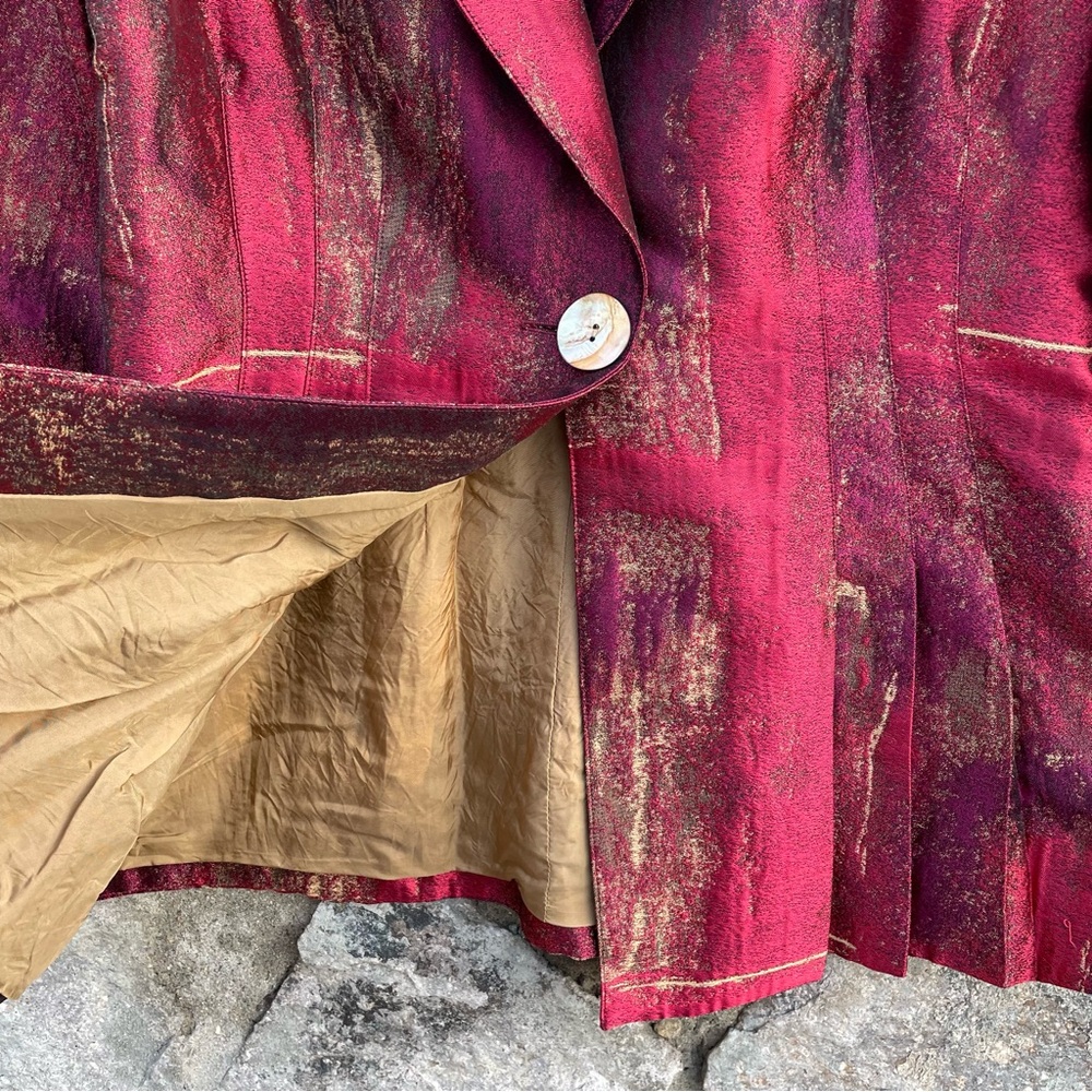 Finley | Red Shimmer Blazer Jacket - Picture 5 of 11